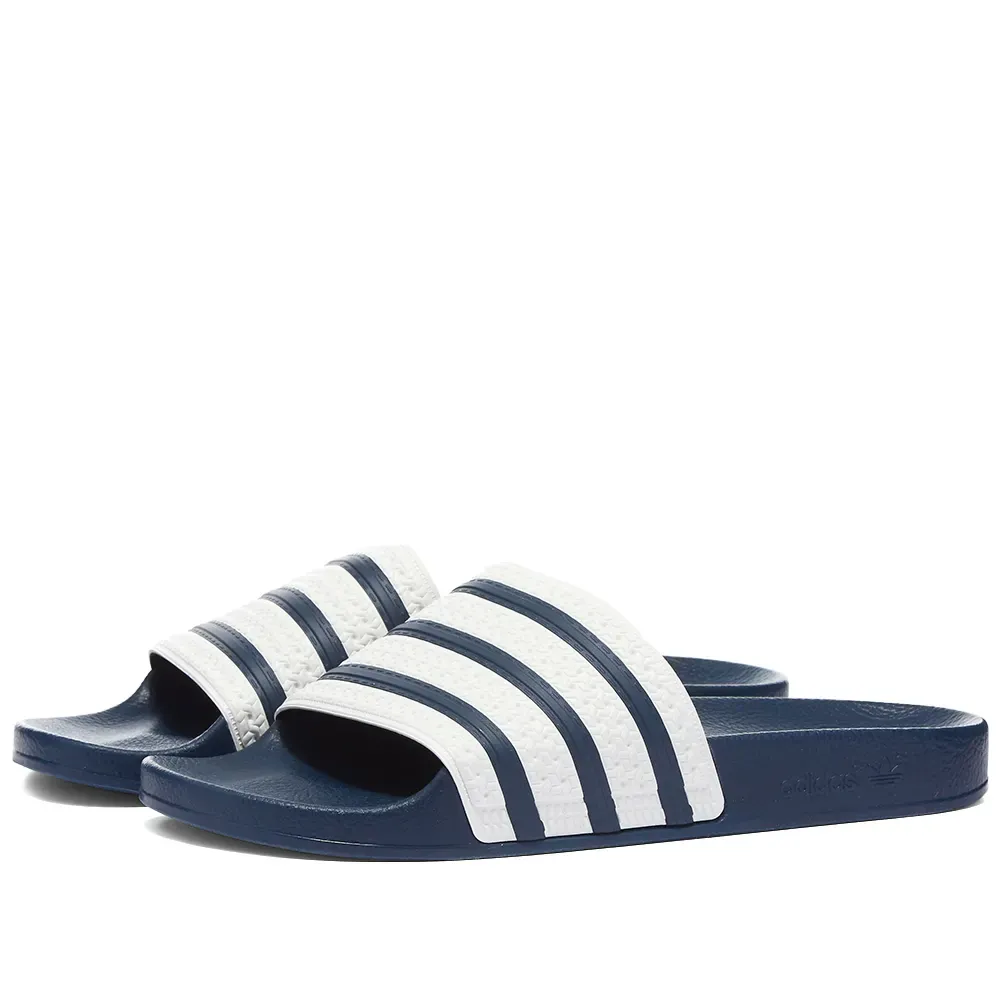 ADIDAS ADILETTE ADIBLUE & WHITE 