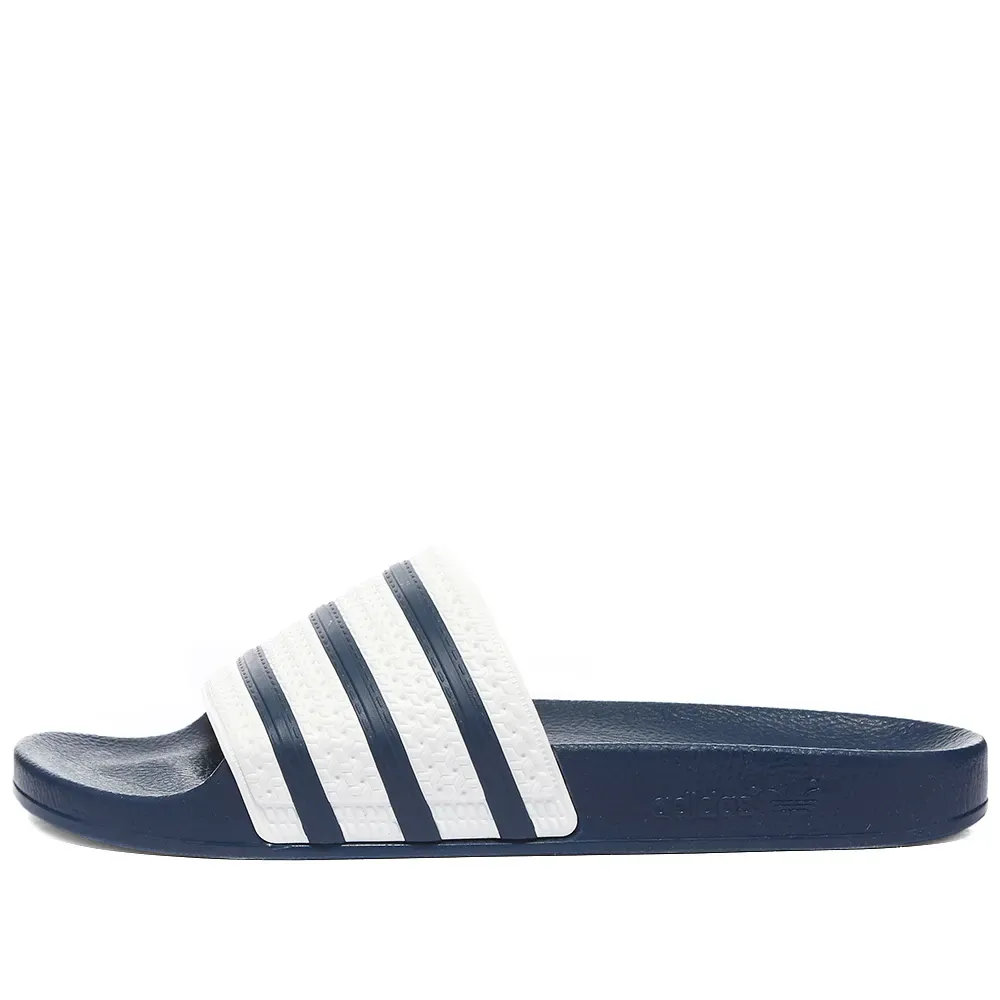 ADIDAS ADILETTE ADIBLUE & WHITE 