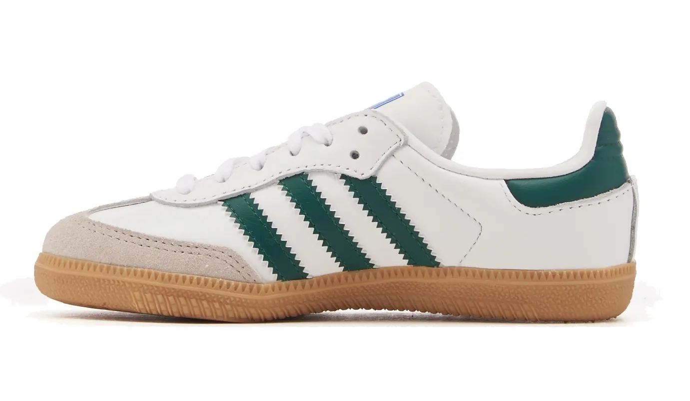 ADIDAS SAMBA OG JUNIOR CLOUD WHITE, COLLEGIATE GREEN & GUM