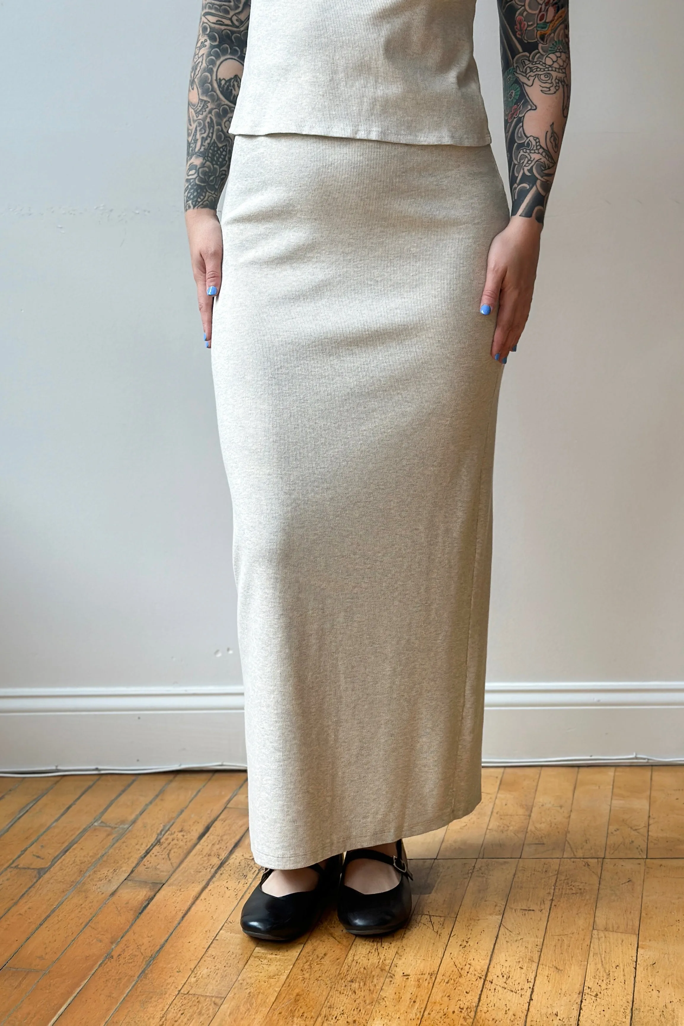 Aja Skirt in Heather Oat