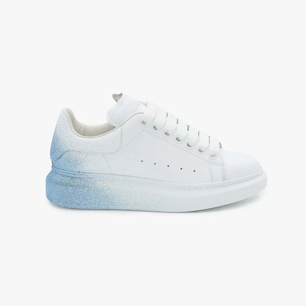 Alexander Mcqueen Zapatilla de deporte extragrande para mujer en blanco/azul