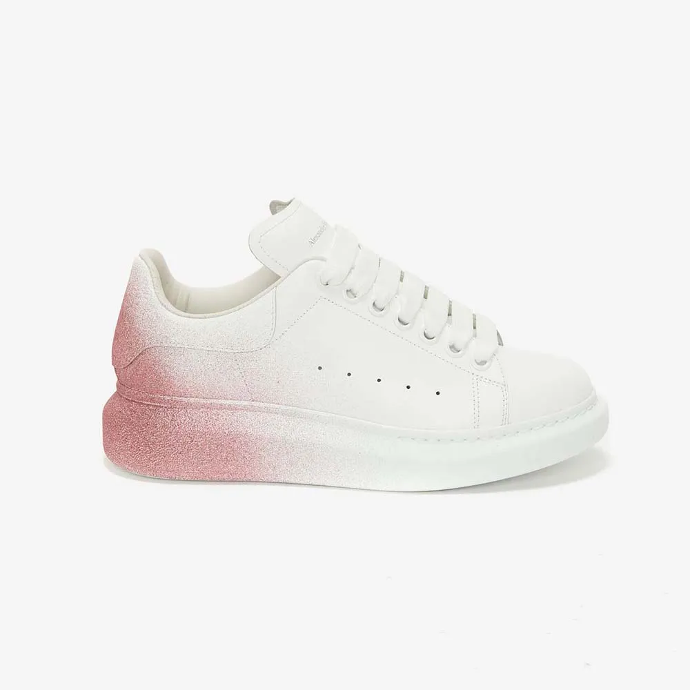 Alexander Mcqueen Zapatilla de deporte extragrande para mujer en blanco/rosa