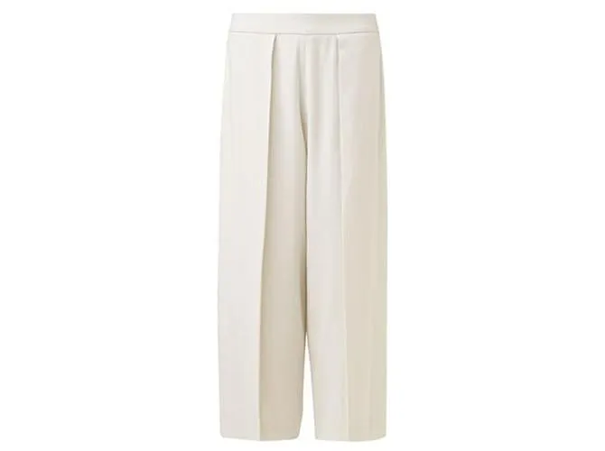 Autre Marque Culottes acampanados de diseñador contemporáneo Blanco 