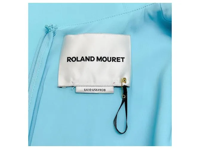 Autre Marque Vestido azul con manga japonesa retorcida Robin de Roland Mouret 