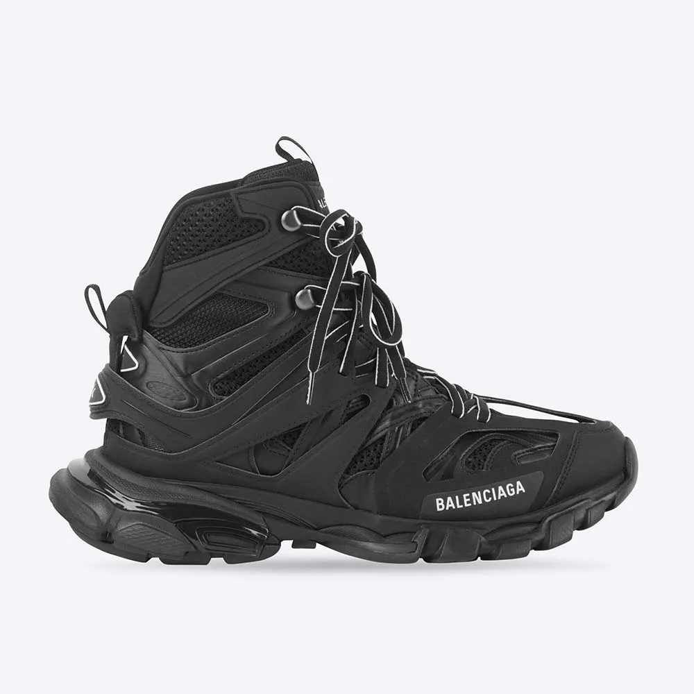 Balenciaga Zapatilla Track Hike para Mujer en Malla Negra y Nylon