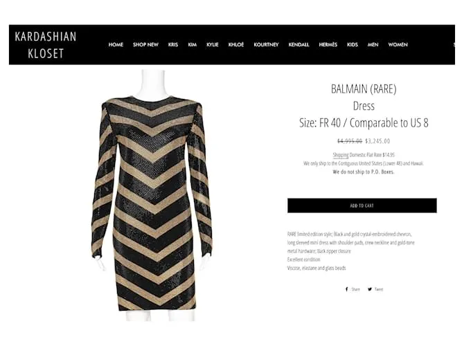 Balmain Vestidos Negro Dorado 