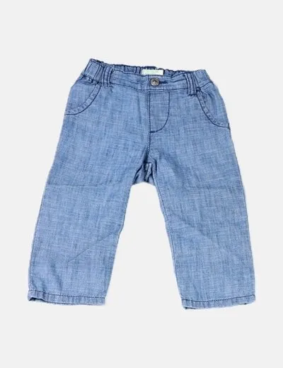 Benetton Pantalón denim azul