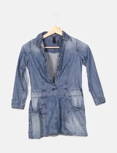 Benetton Vestido azul denim