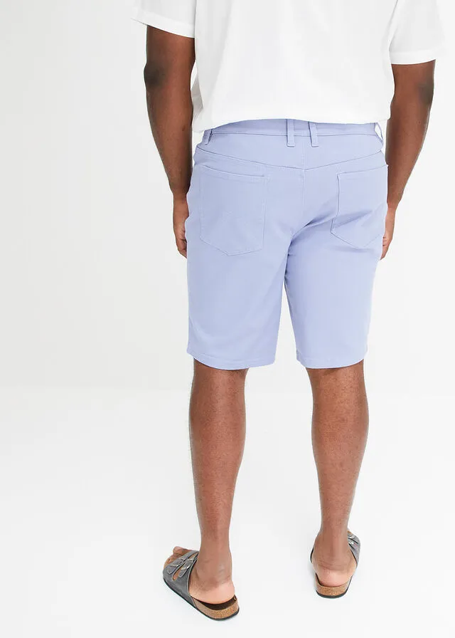 Bermudas elásticas, classic fit Azul claro