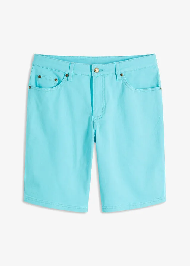 Bermudas elásticas, classic fit Celeste