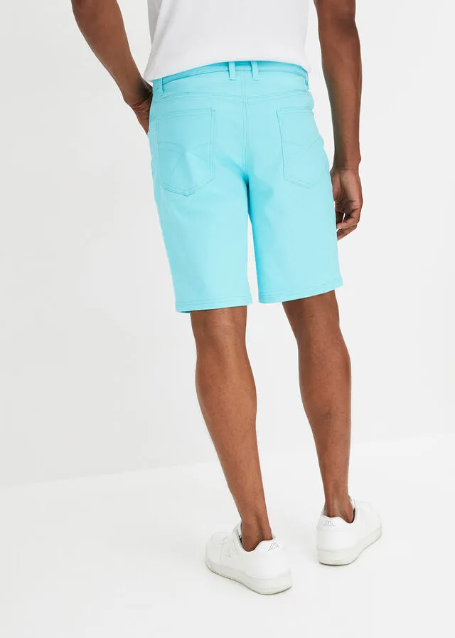 Bermudas elásticas, classic fit Celeste