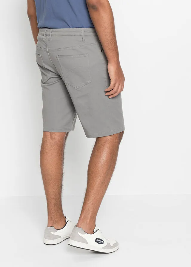 Bermudas elásticas, classic fit Gris