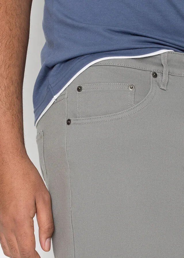 Bermudas elásticas, classic fit Gris