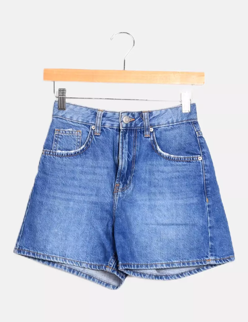 Bershka Short azul denim