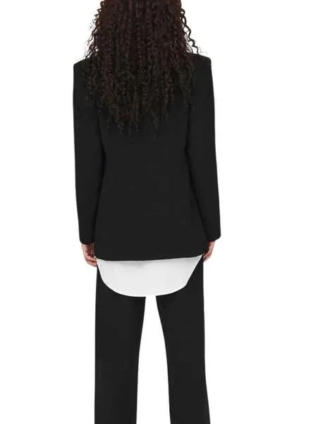 Blazer Only Gry Botones para Mujer Negra