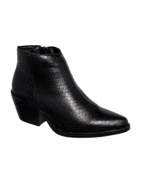 Botas Casuales De  Dama Estilo 5004Ra5 Marca Ravel Acabado Piton Color Negro