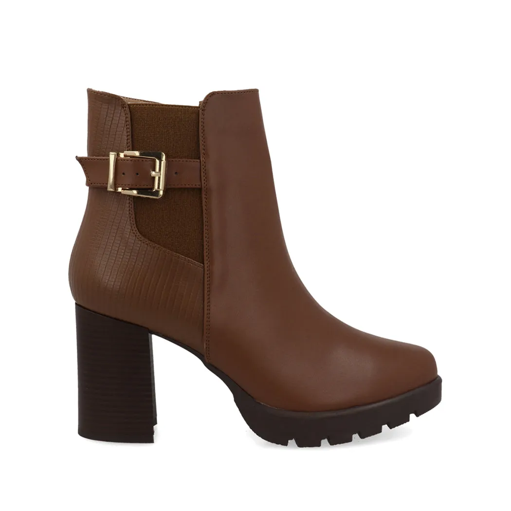 Botin Casual Xlondres color Cognac para Mujer