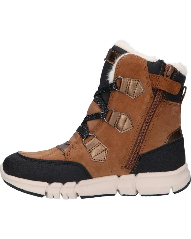 Botines de Mujer y Niña GEOX J16APA 022FU J FLEXYPER C6175 WHISKY