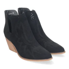 Botines de Tacón Campero para Mujer Primavera Verano Elegantes y Cómodos Diseño Perforado con Estamp