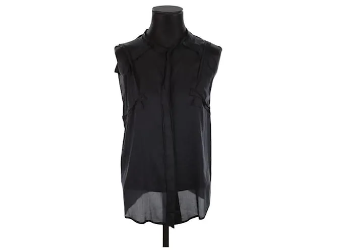 Bottega Veneta Top de seda Negro 