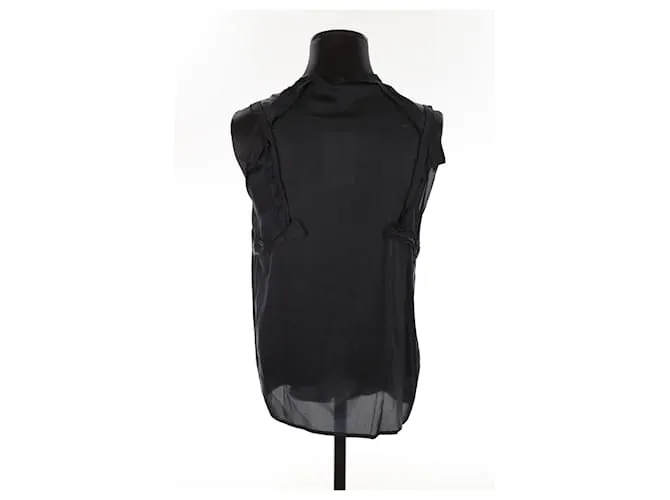 Bottega Veneta Top de seda Negro 