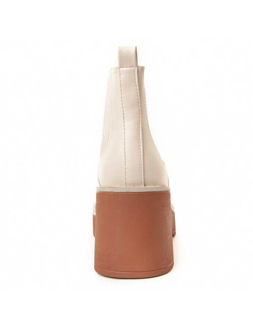 Botín De Tacón Para Mujer.  Montevita  Bottivita35  94013 Beige