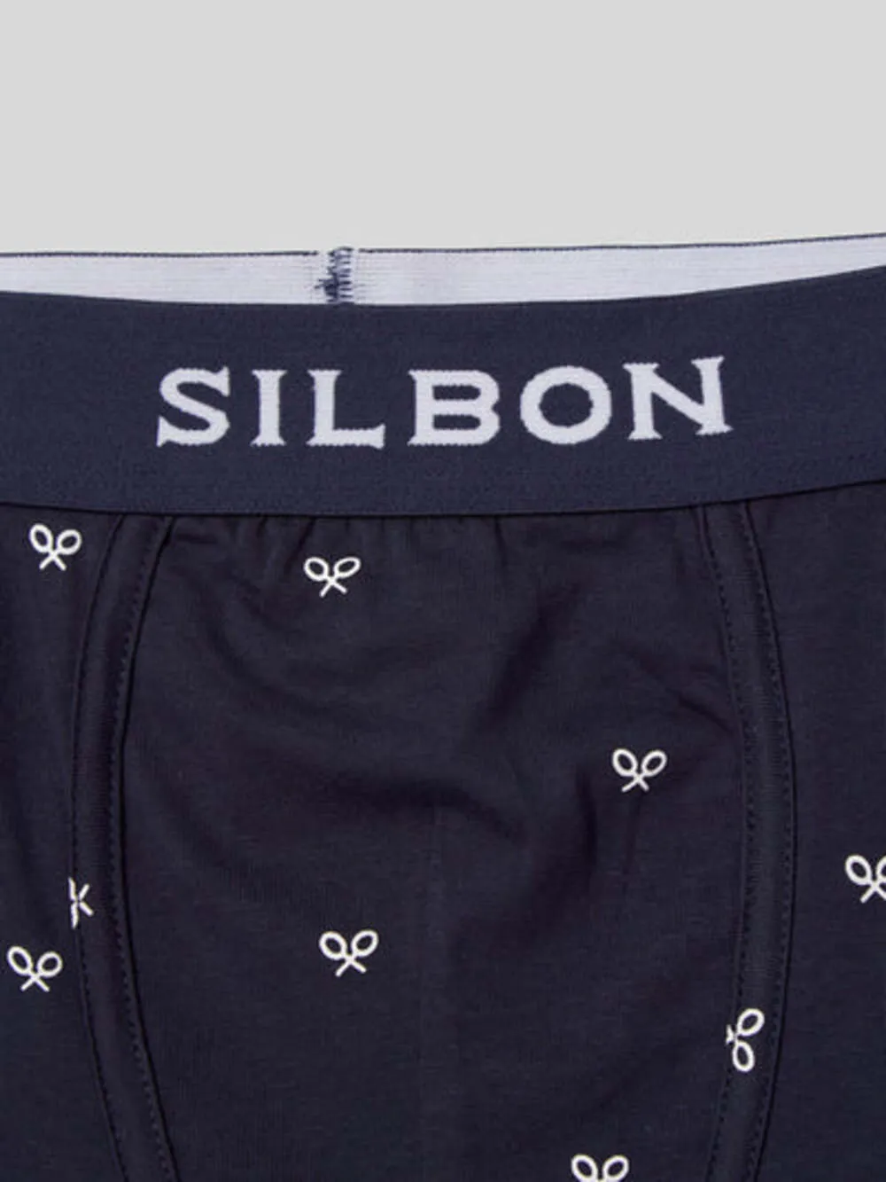 BOXER SILBON MARINO RAQUETAS BLANCAS