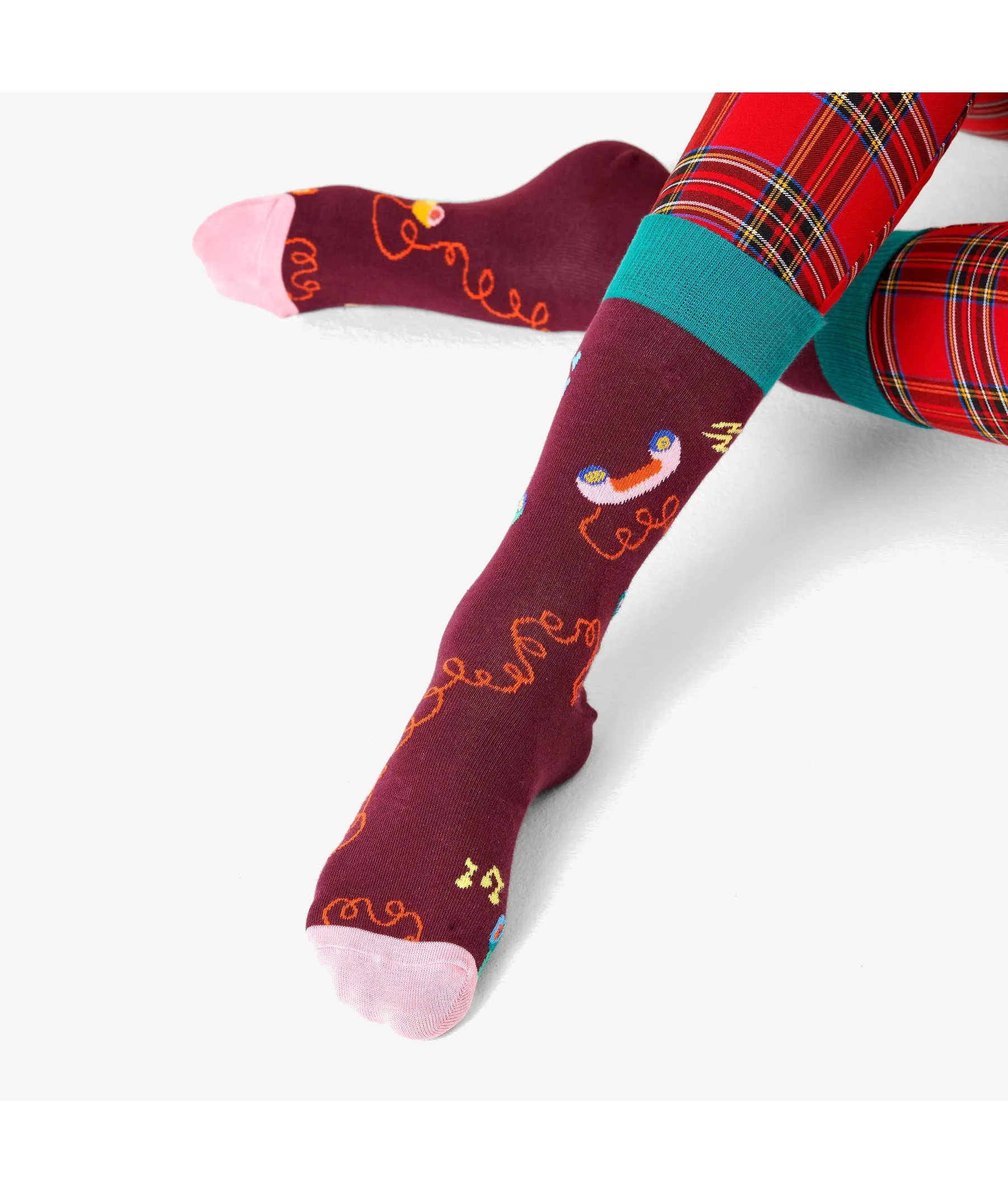 Calcetínes unisex HAPPY SOCKS SIT01-4500 en burdeos