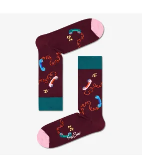 Calcetínes unisex HAPPY SOCKS SIT01-4500 en burdeos