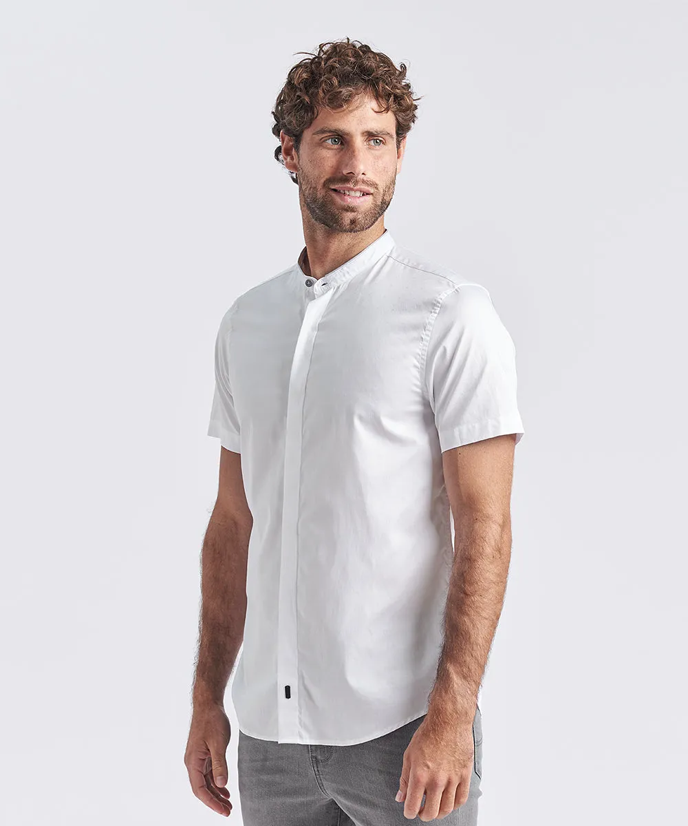 CAMISA MANGA CORTA VIVO EN CUELLO CLASSIC FIT BLANCO PV24