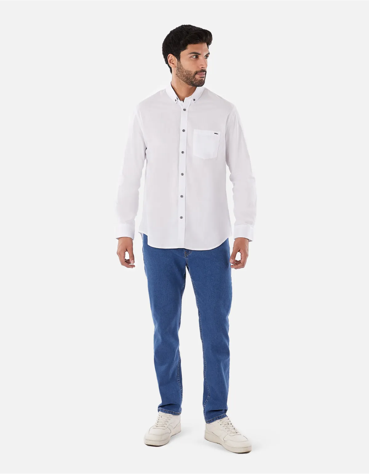 Camisa regular fit blanco