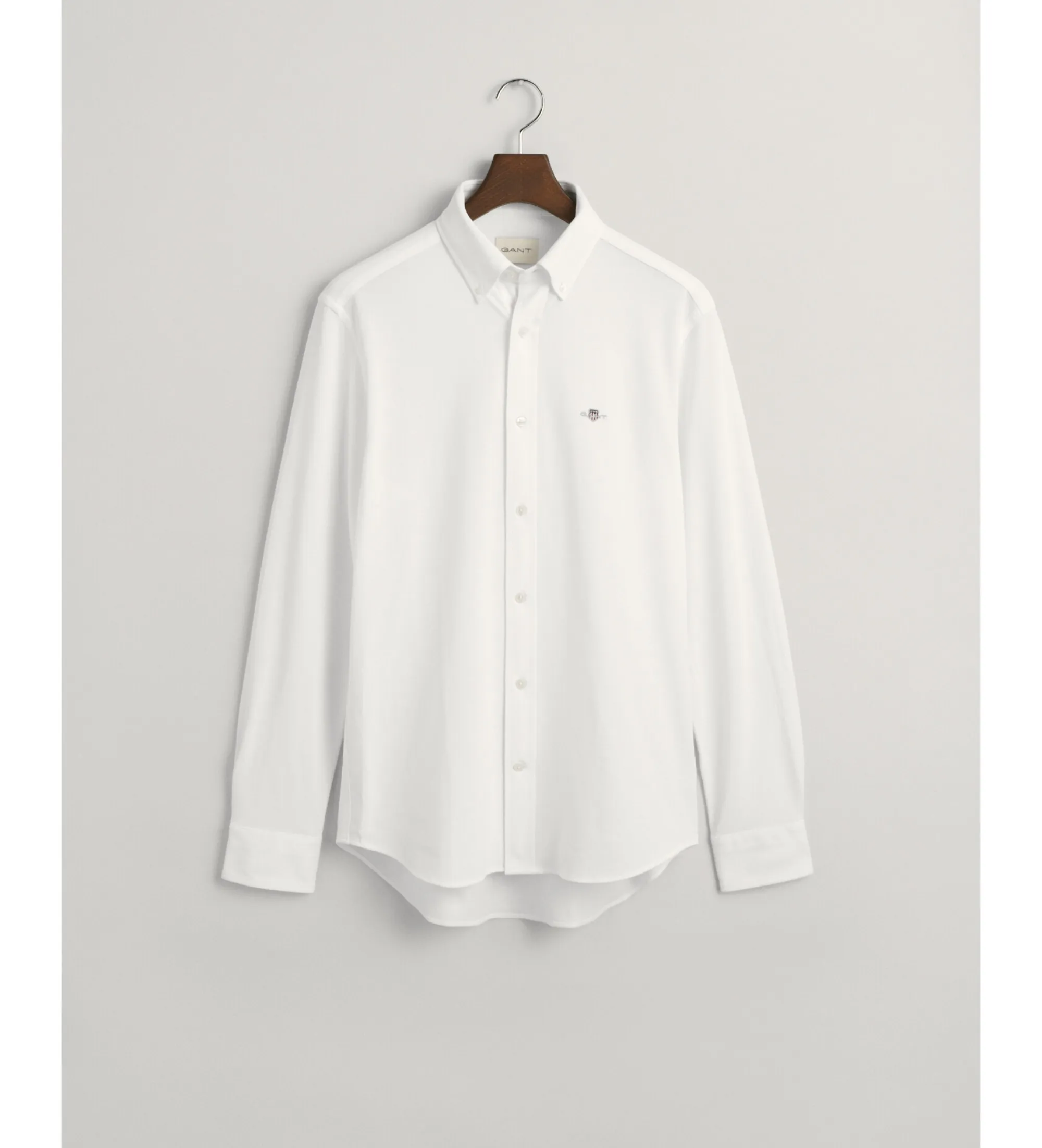 Camisa Regular Fit Piqué blanco