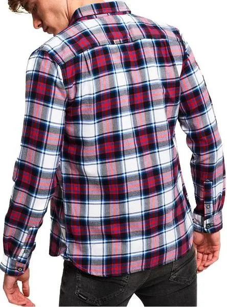 camisa superdry lumberjack blanco