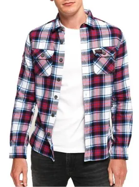 camisa superdry lumberjack blanco