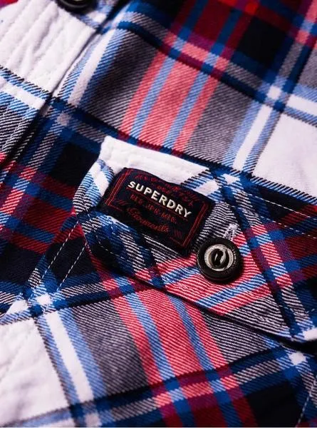 camisa superdry lumberjack blanco