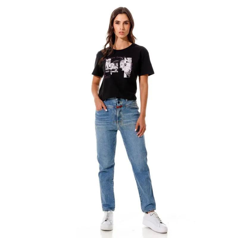 Camiseta Manga Corta Para Mujer Le-Marithé Girbaud