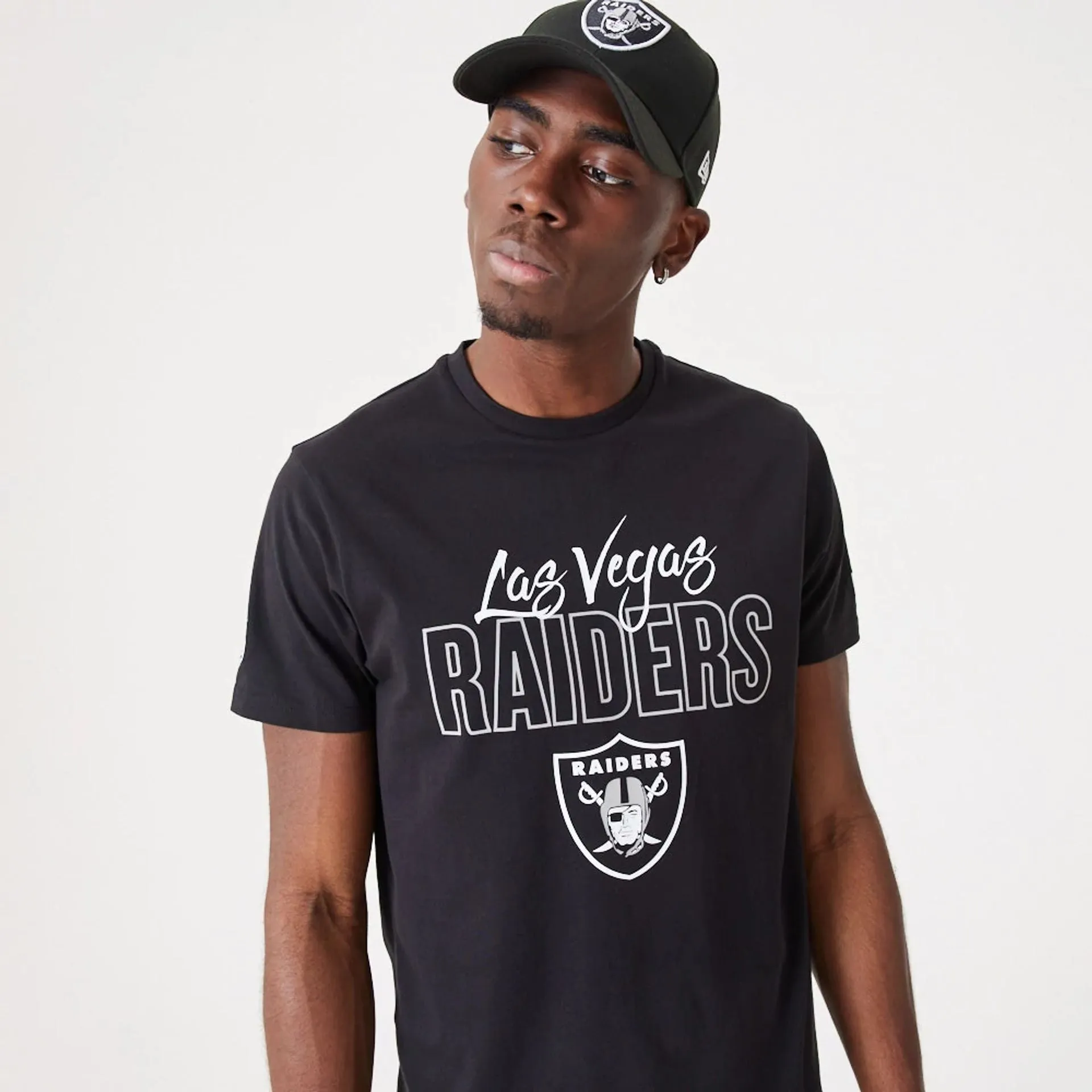 Camiseta New Era Las Vegas Raiders NFL Script Negro