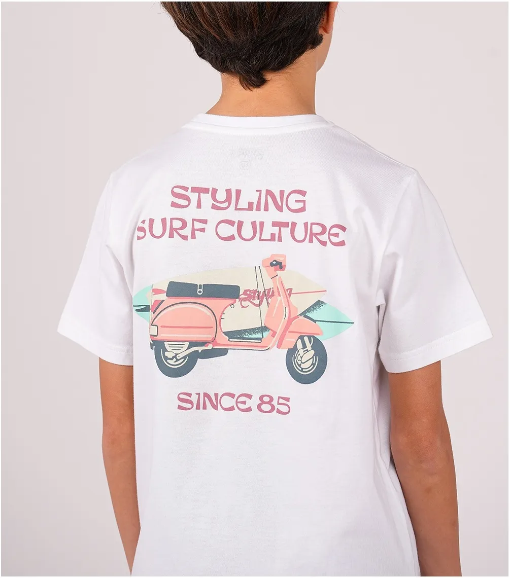 Camiseta STYLING Vespa-Blanco