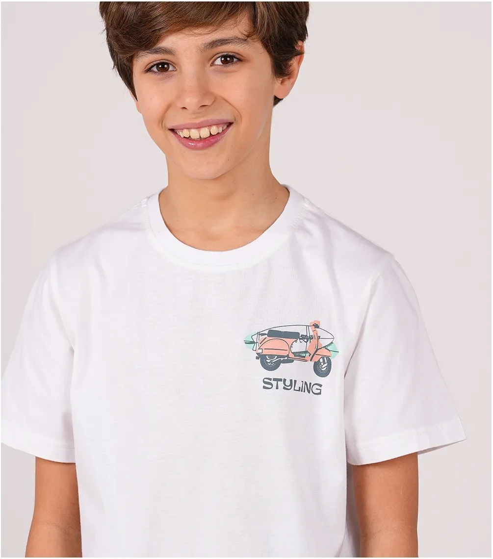 Camiseta STYLING Vespa-Blanco