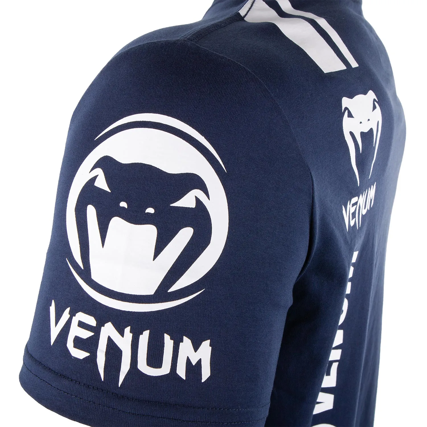 Camiseta Venum Logos - Azul Marino/Blanco