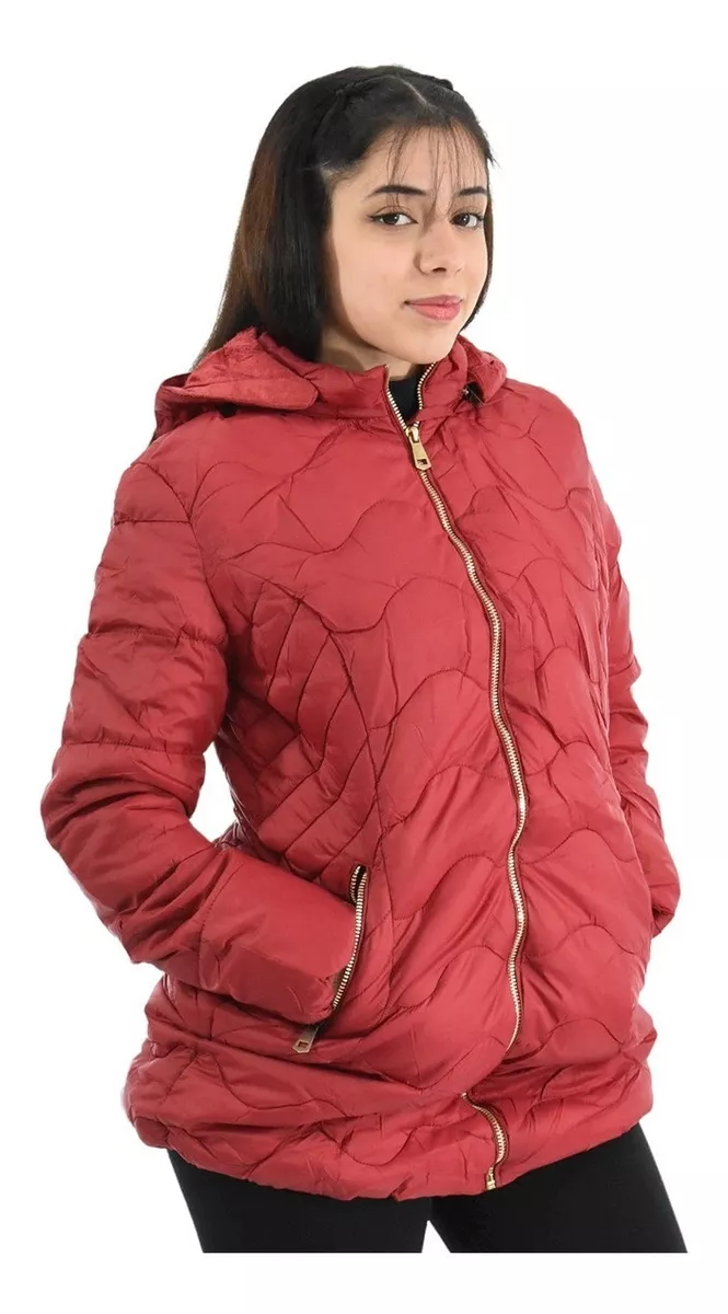 Campera Inflable Mujer Importada Impermeable Gloria 423