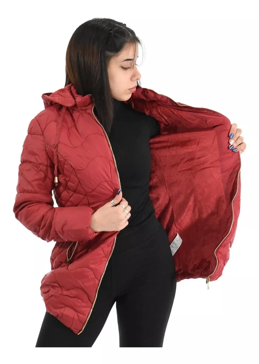 Campera Inflable Mujer Importada Impermeable Gloria 423