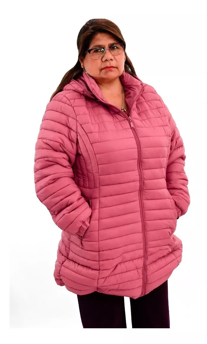 Campera Inflable Mujer Larga Talle Especial Impermeable Hhp