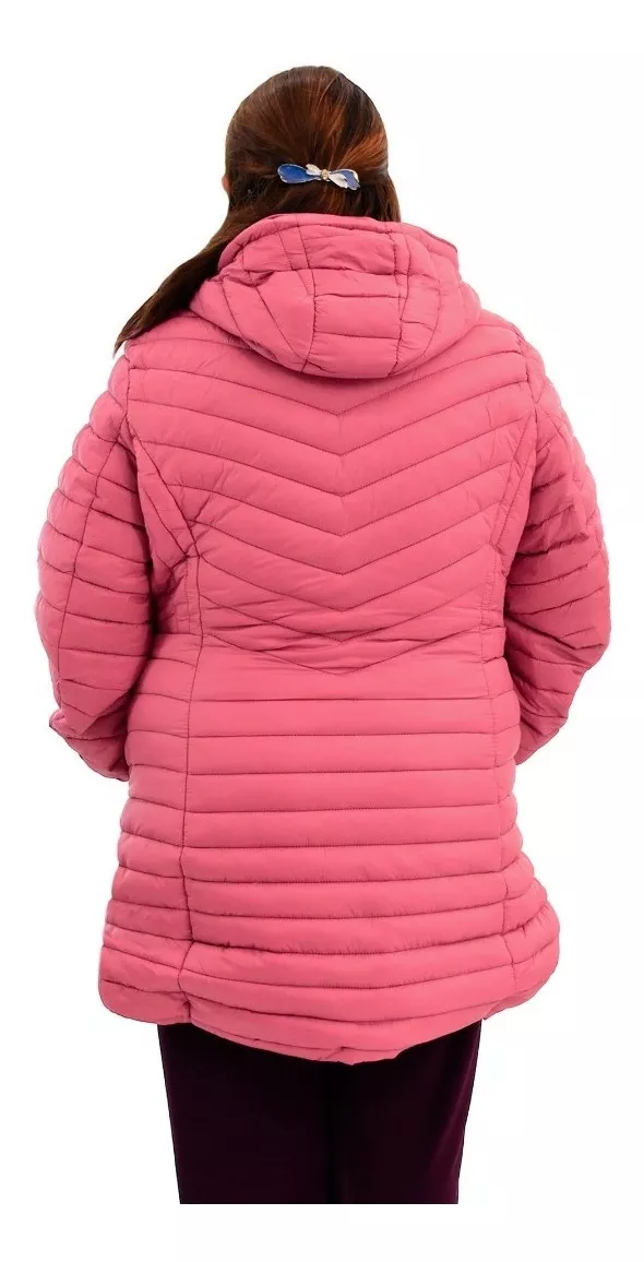 Campera Inflable Mujer Larga Talle Especial Impermeable Hhp