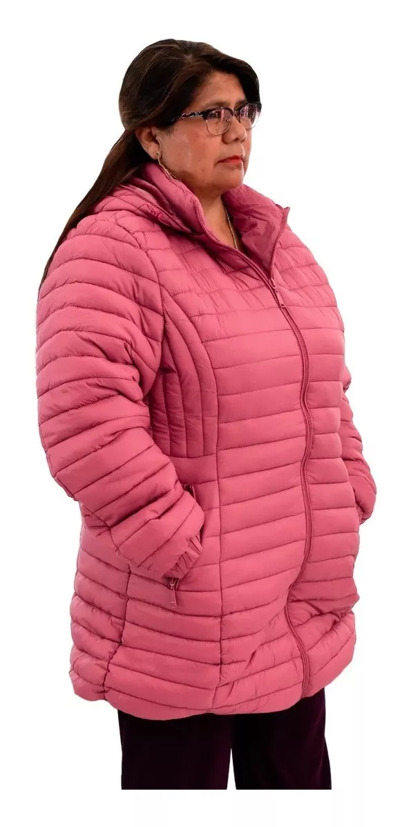 Campera Inflable Mujer Larga Talle Especial Impermeable Hhp