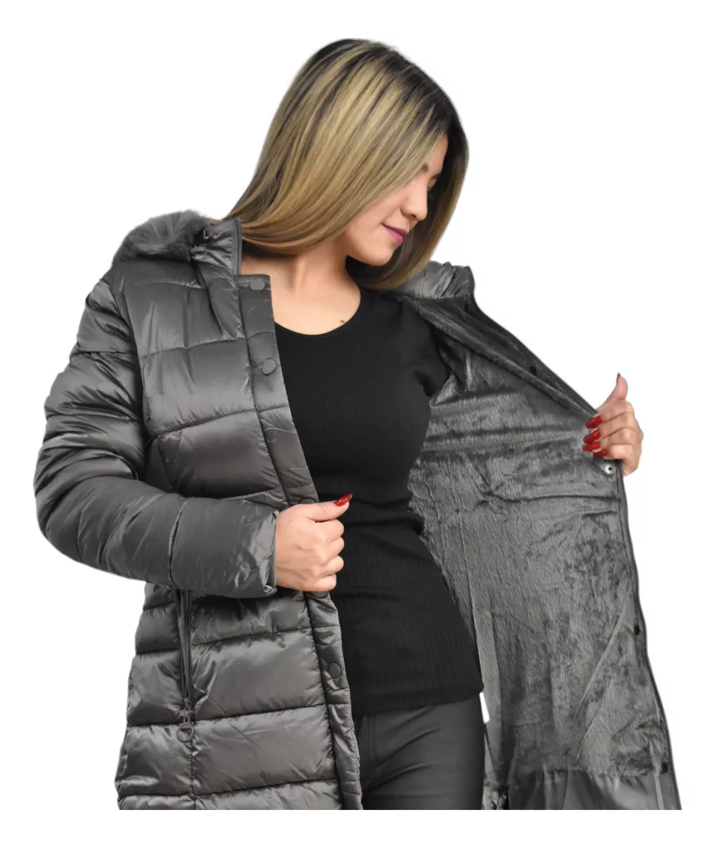 Campera Mujer Larga Inflable Impermeable Importada Booty