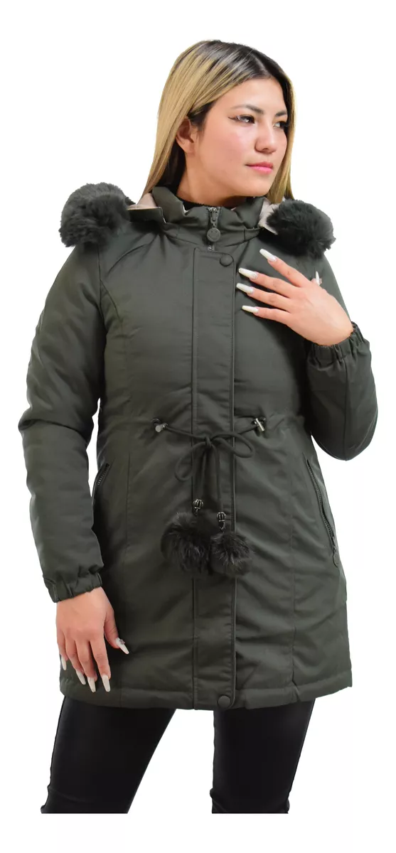 Campera Parka Mujer Reversible Impermeable Importada Yd 8131