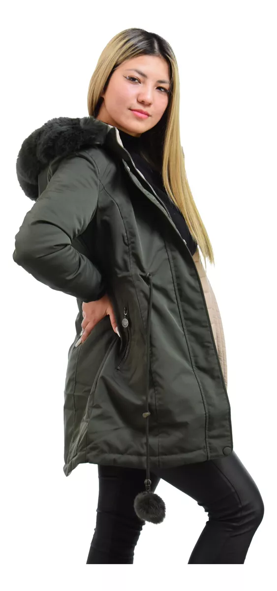 Campera Parka Mujer Reversible Impermeable Importada Yd 8131