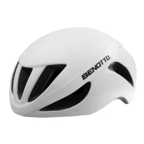 Casco BENOTTO Aero con Luz Trasera USB Recargable Blanco Talla: L (58-62cm) TT-14