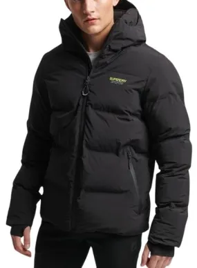 Chaqueta Superdry Hooded Boxy Puffer Negro Hombre